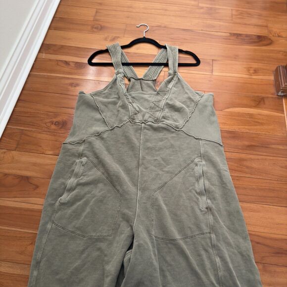 Daily Practice by Anthropologie The Palmra Jumpsuit Olive Green Bohemian Casual - Picture 6 of 10